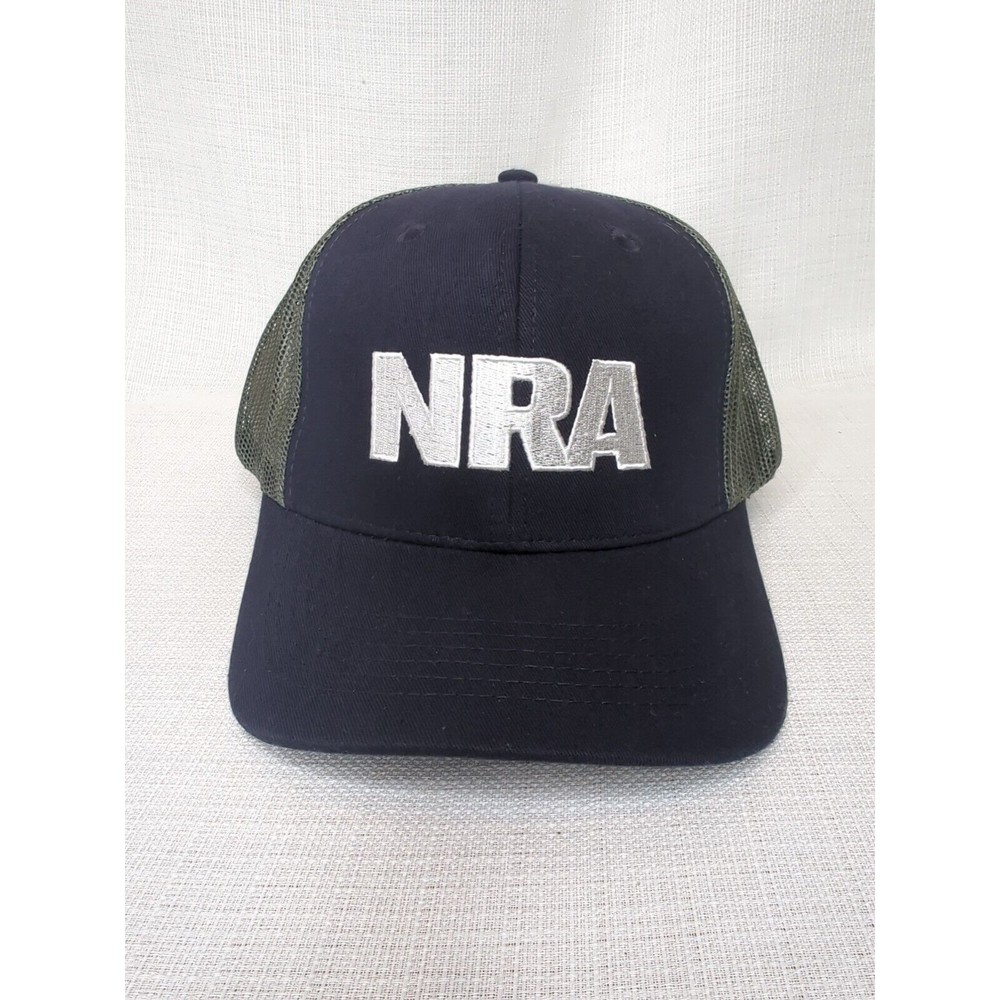 NRA‎ National Rifle￼ Assoc truckers Style hat Snap Back navy/gray Adjustable New